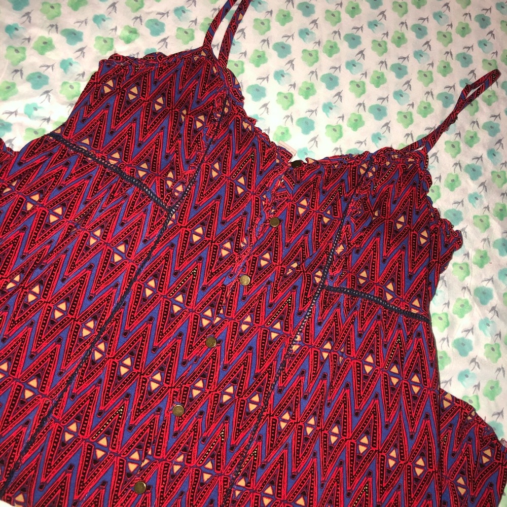 Contemporary Red/Blue Dress